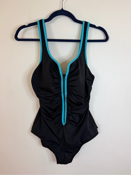 Reebok Other - Reebok Black One-Piece Swimsuit with Turquoise Trim Women's Swim Size 12